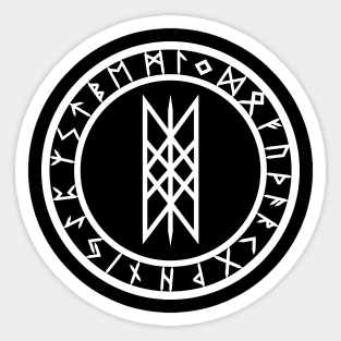 Web of Wyrd /// Rune Circle White Sticker